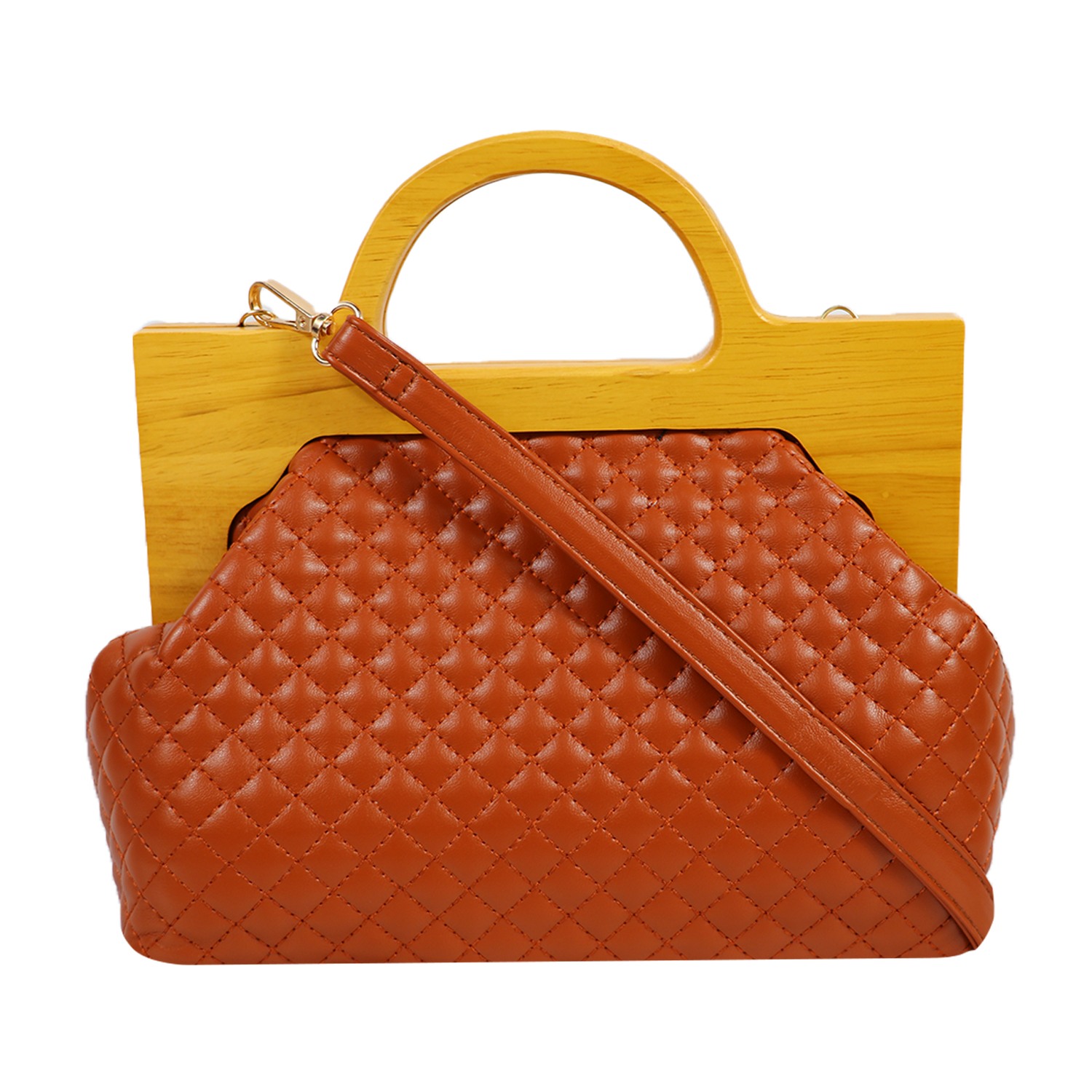 Wooden structured bag clearance