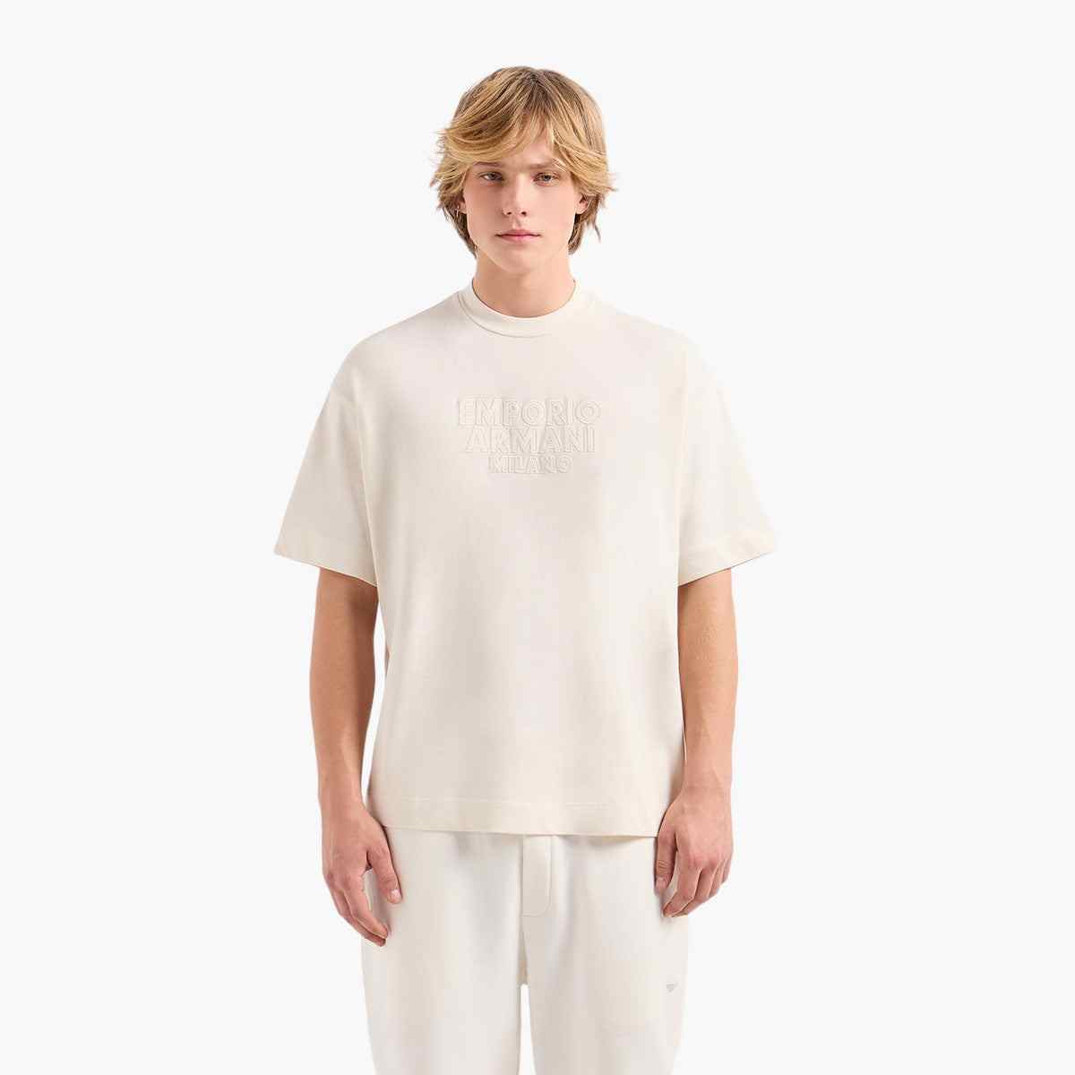 100% Cotton Oversized T-Shirt With Embroidered Logo