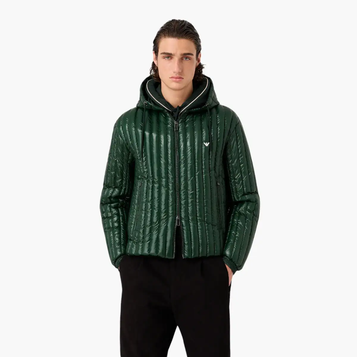 Regular Fit Puffer Jacket With Embroidered Logo