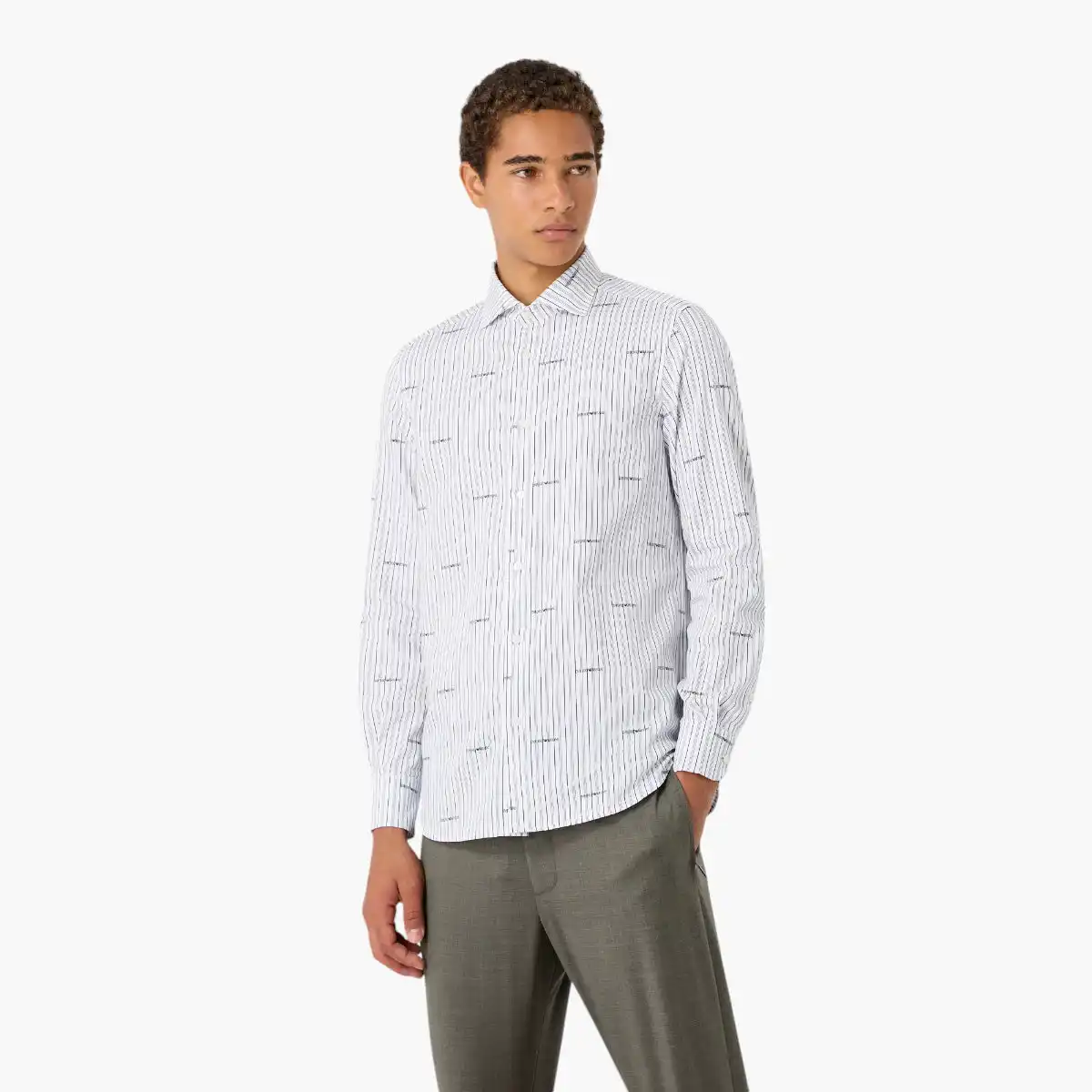 All Over Logo Cotton Shirt