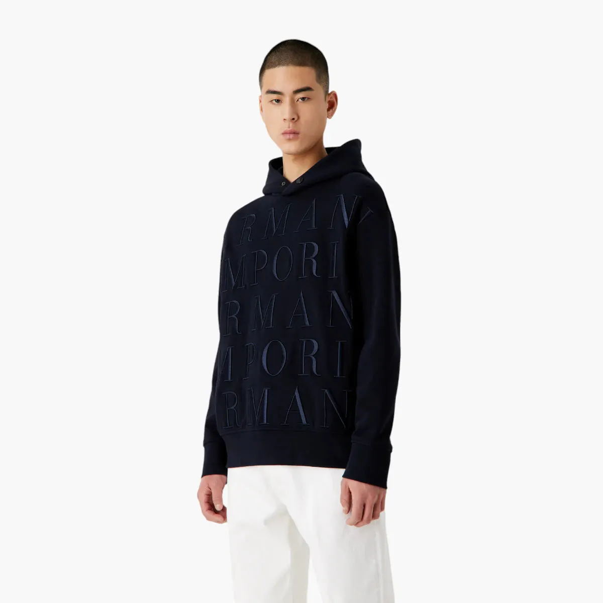 Regular Fit Hooded Sweatshirt With Bold Logo Lettering
