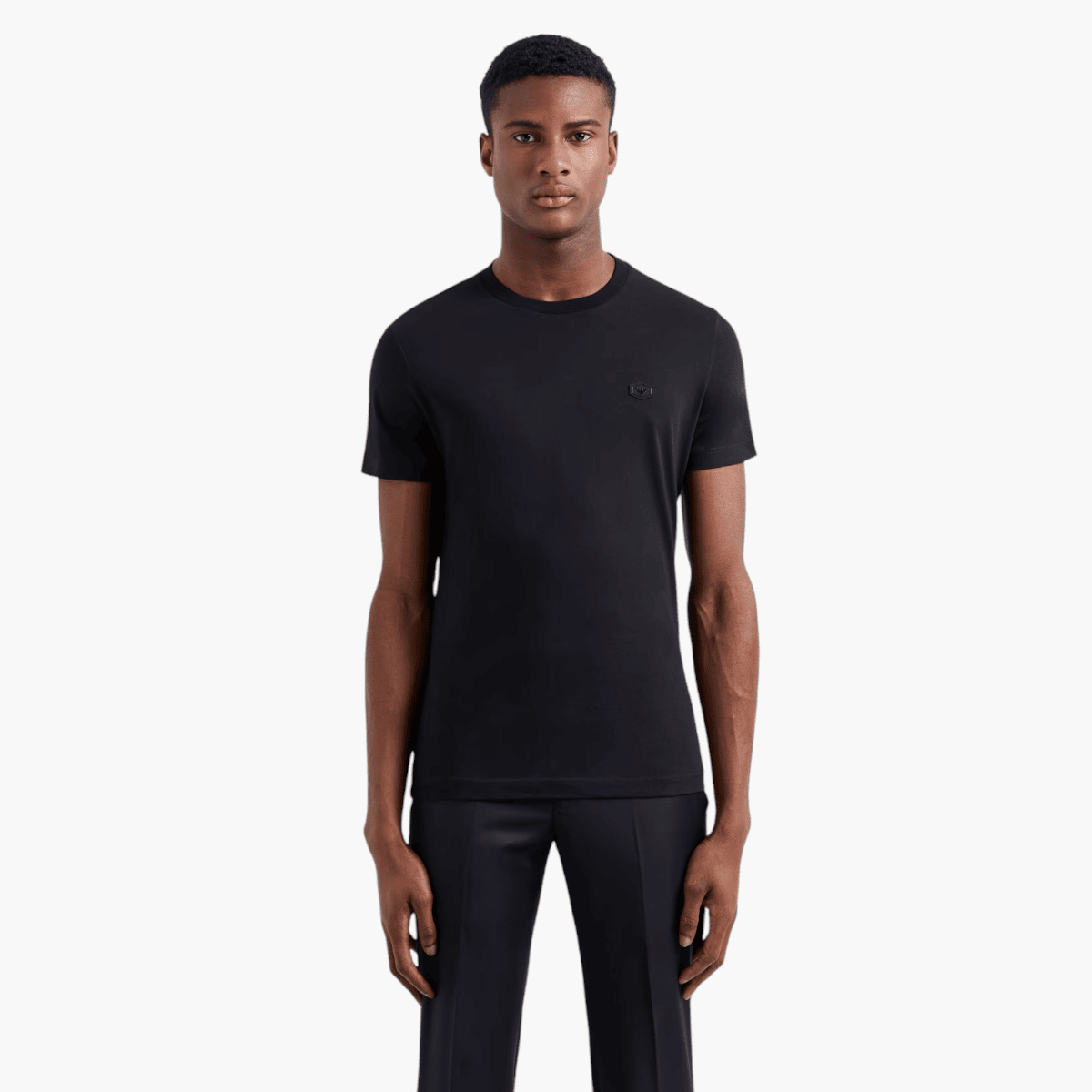 Regular Fit  Essentials Cotton Crewneck T-Shirt With Micro Logo Patch