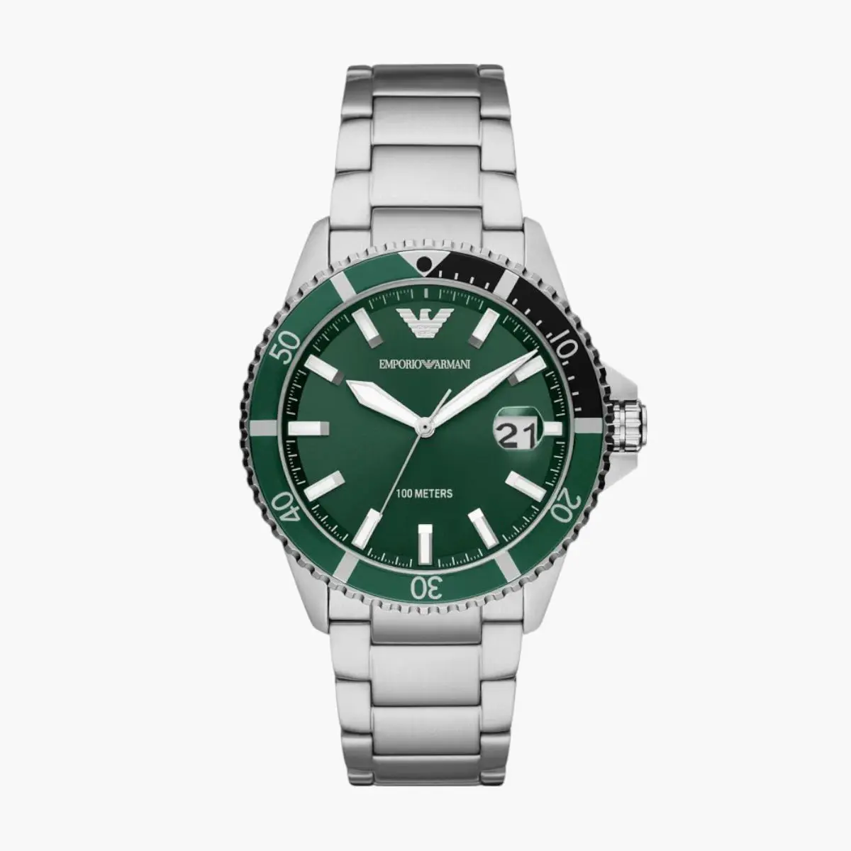 Silver Round Stainless Steel Watch