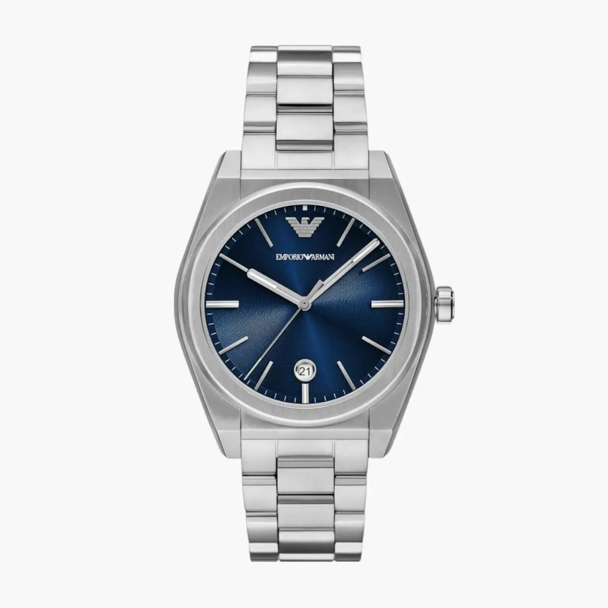 Silver Round Stainless Steel Watch