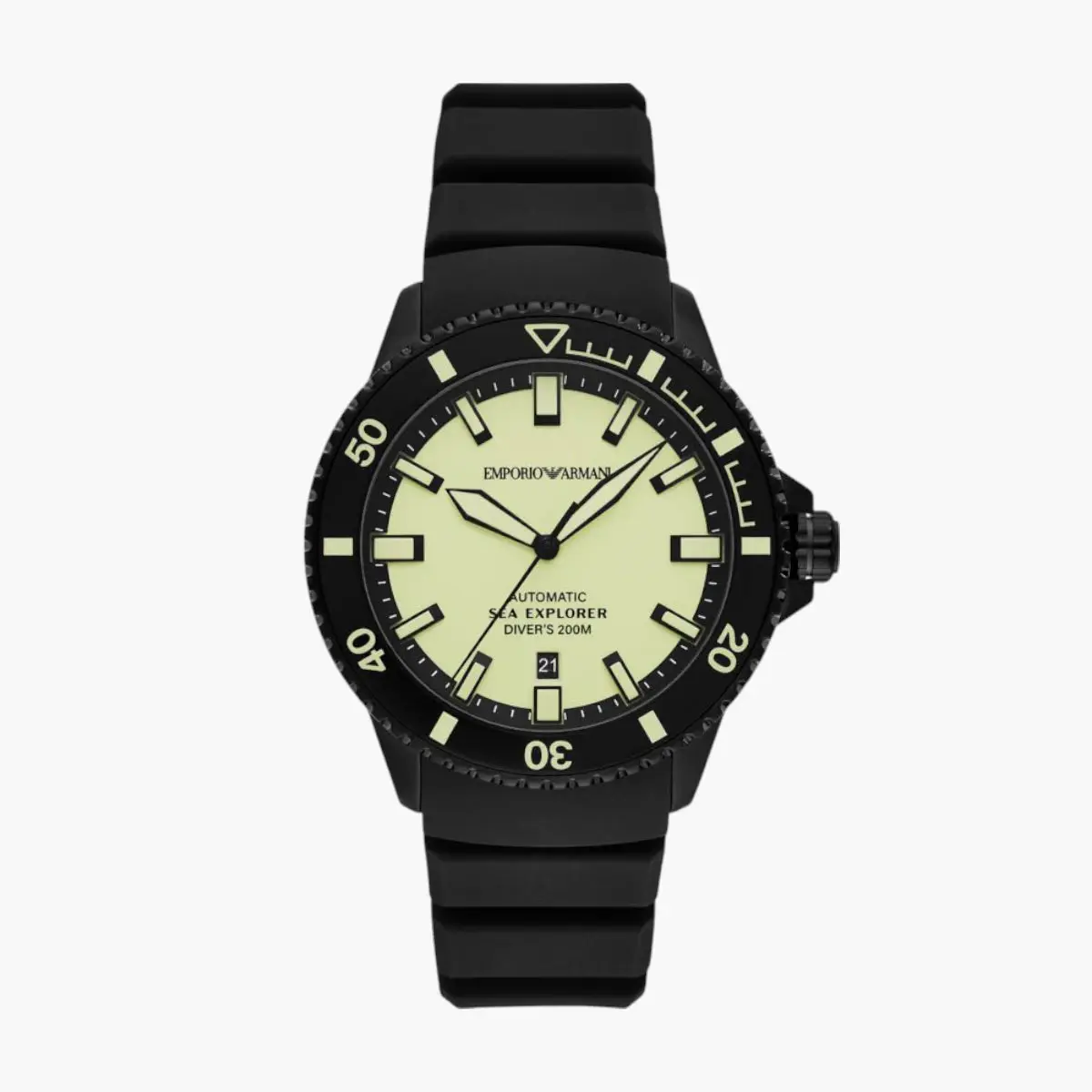 Black Silicone Sea Explorer Watch