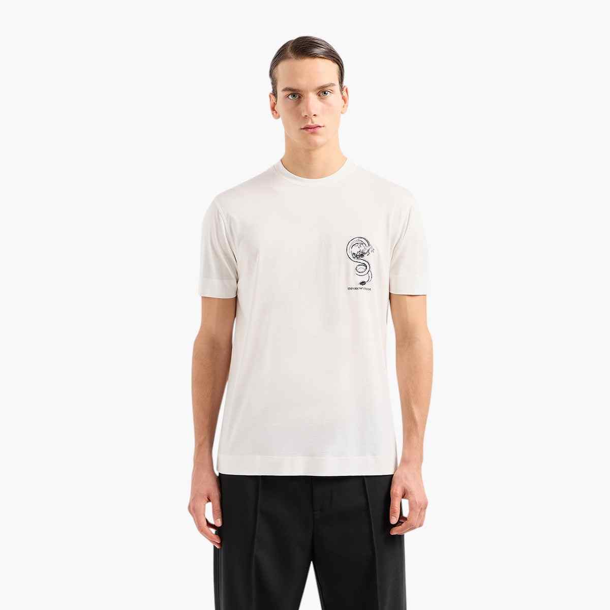 Sustainable Cotton Blend T-Shirt With Embroidery