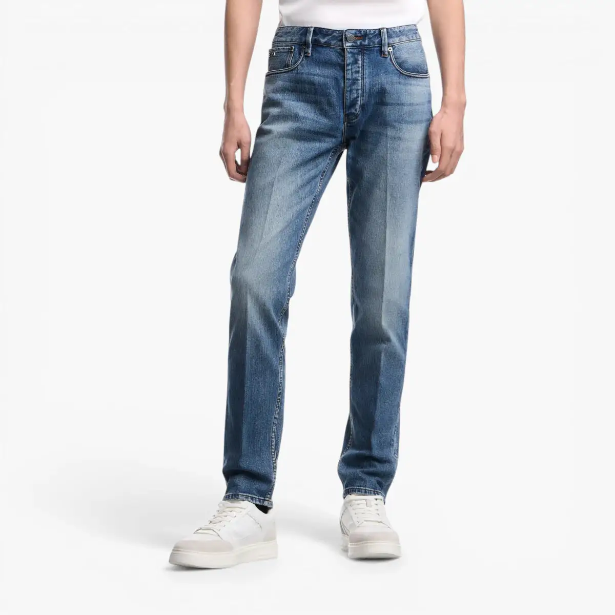 J75 Slim-Fit Stone-Washed Stretch Denim Jeans
