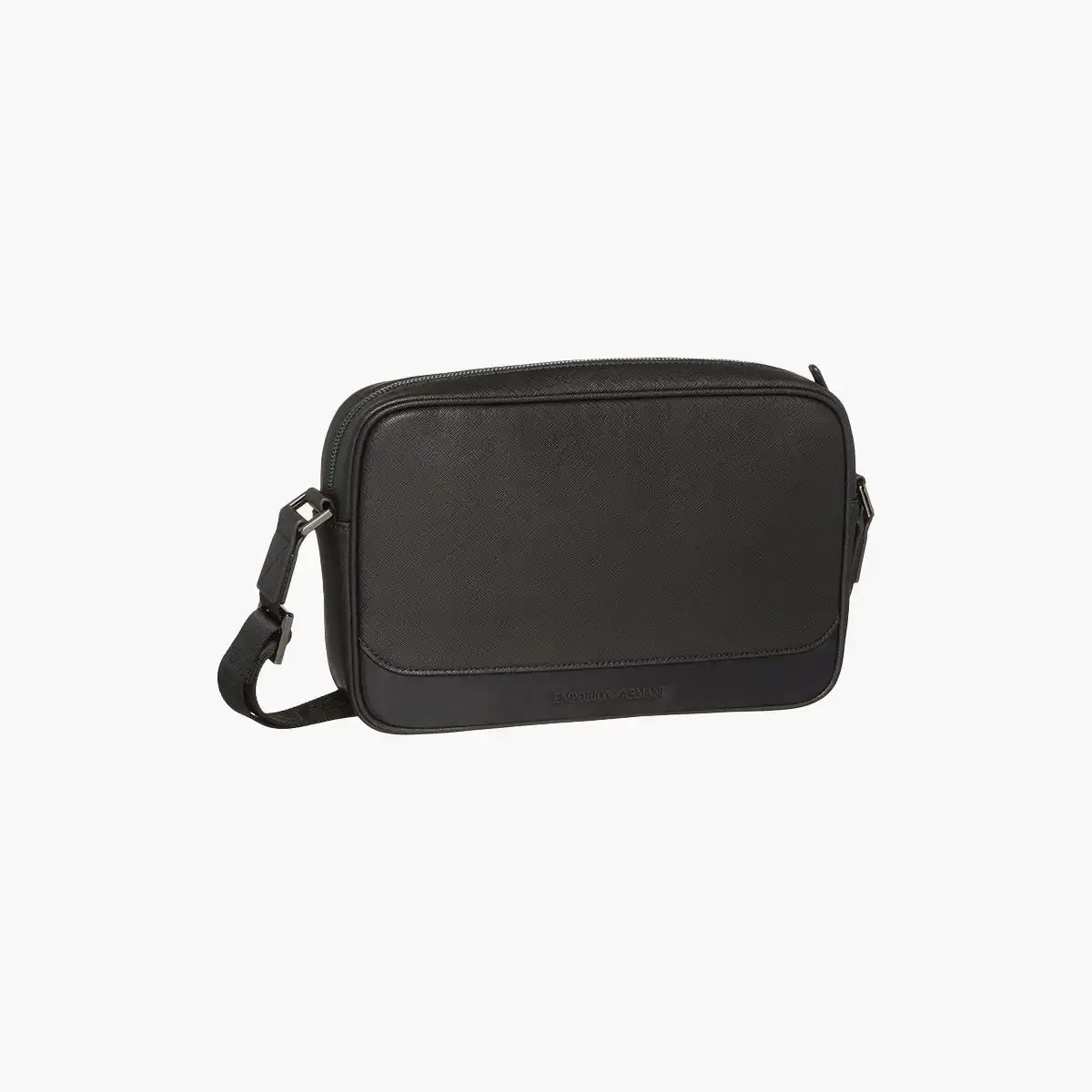 Leather Crossbody Bag With Monochromatic Logo