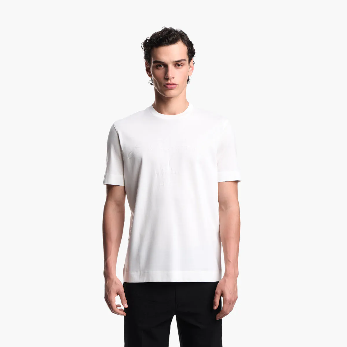 Regular Fit Cotton Asv T-Shirt With Intarsia Logo