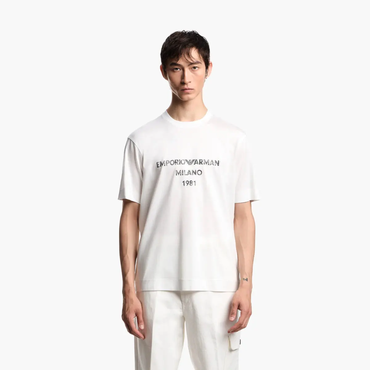 Regular Fit Crewneck T-Shirt With Vintage Logo Print