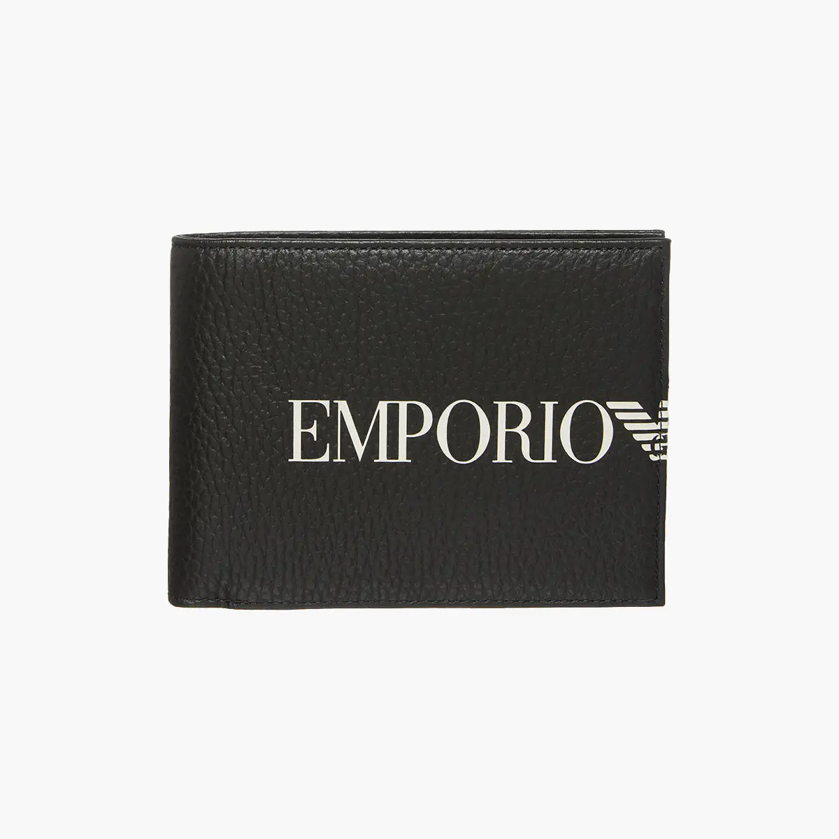 Leather Bifold Wallet With Contrasting Logo