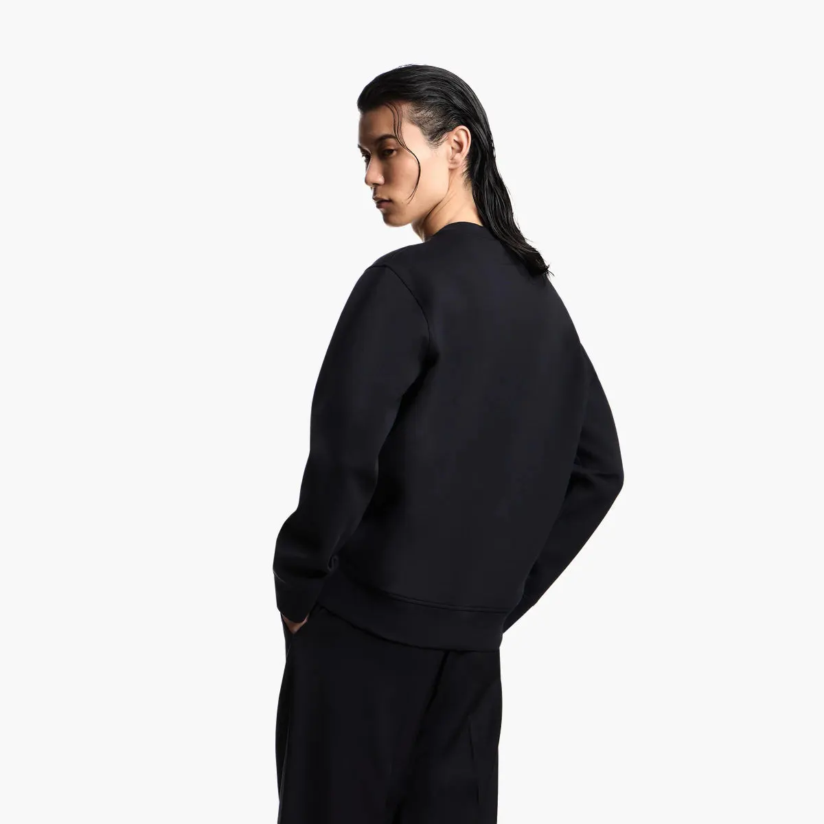 DOUBLE JERSEY SWEATSHIRT WITH MONOCHROME LOGO