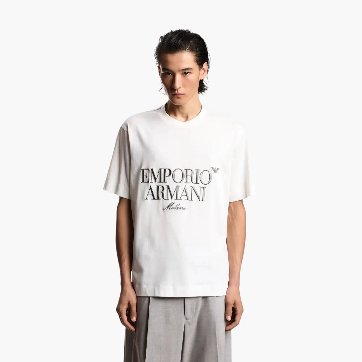 Heavyweight Cotton T-Shirt With Embroidered Logo