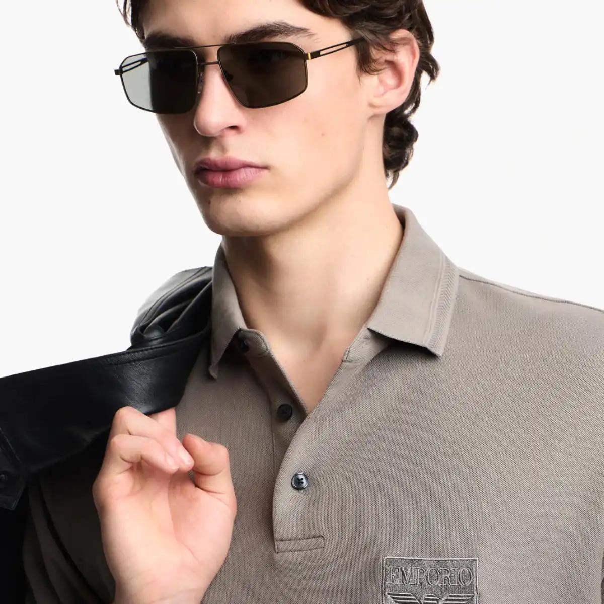 COTTON PIQUÉ POLO SHIRT WITH EMBROIDERED SHIELD LOGO
