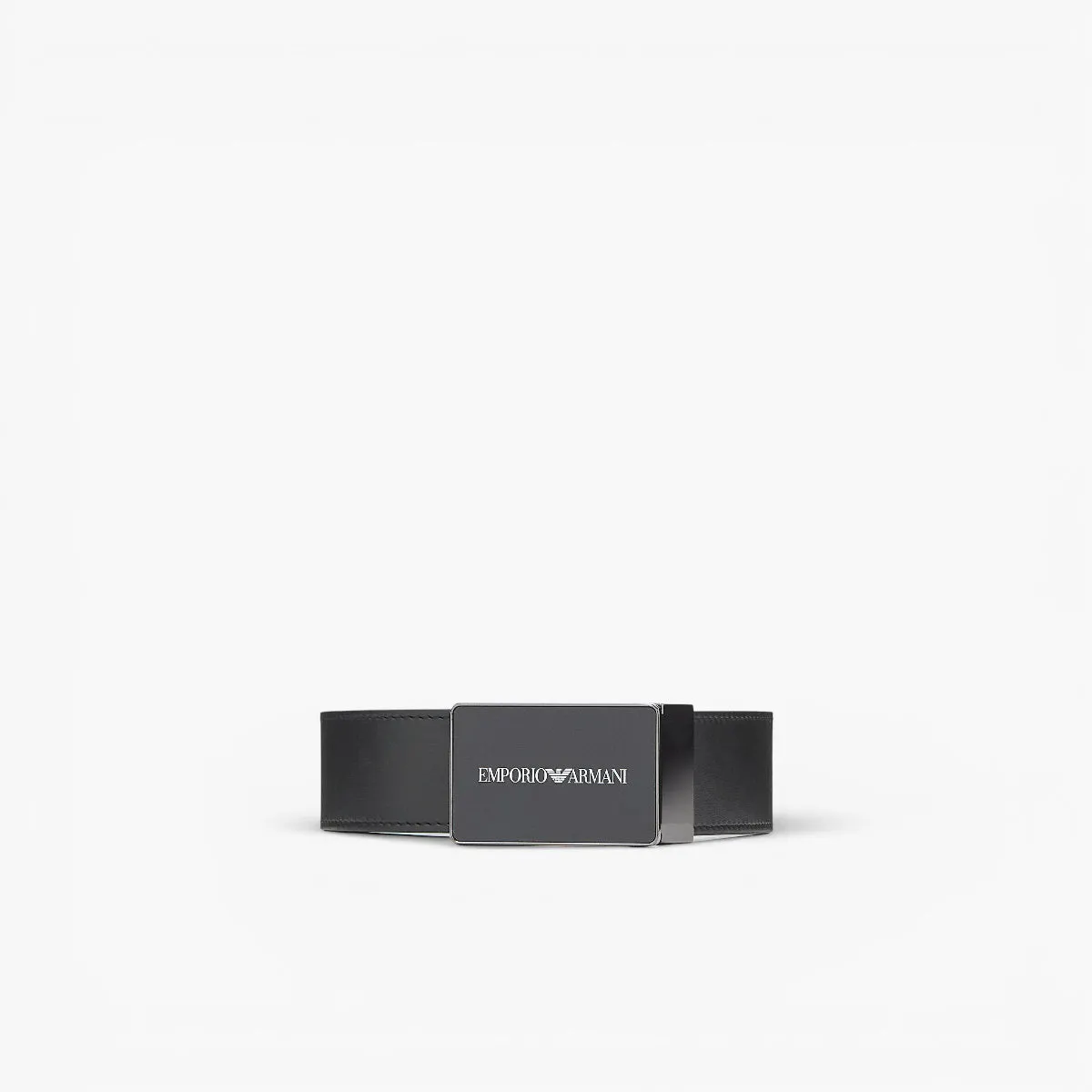 Leather Belt With Logo Buckle