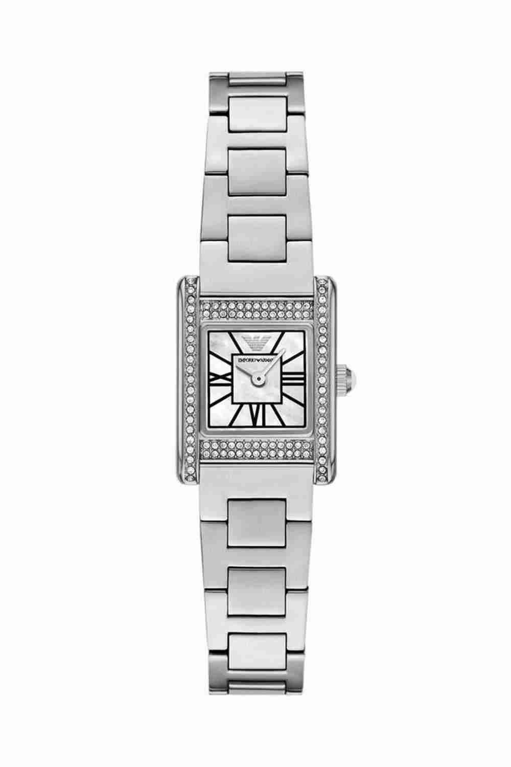 Genni Women's 20 mm Analogue Quartz Watch - White Dial with Silver Stainless Steel Strap (WAR11662I)