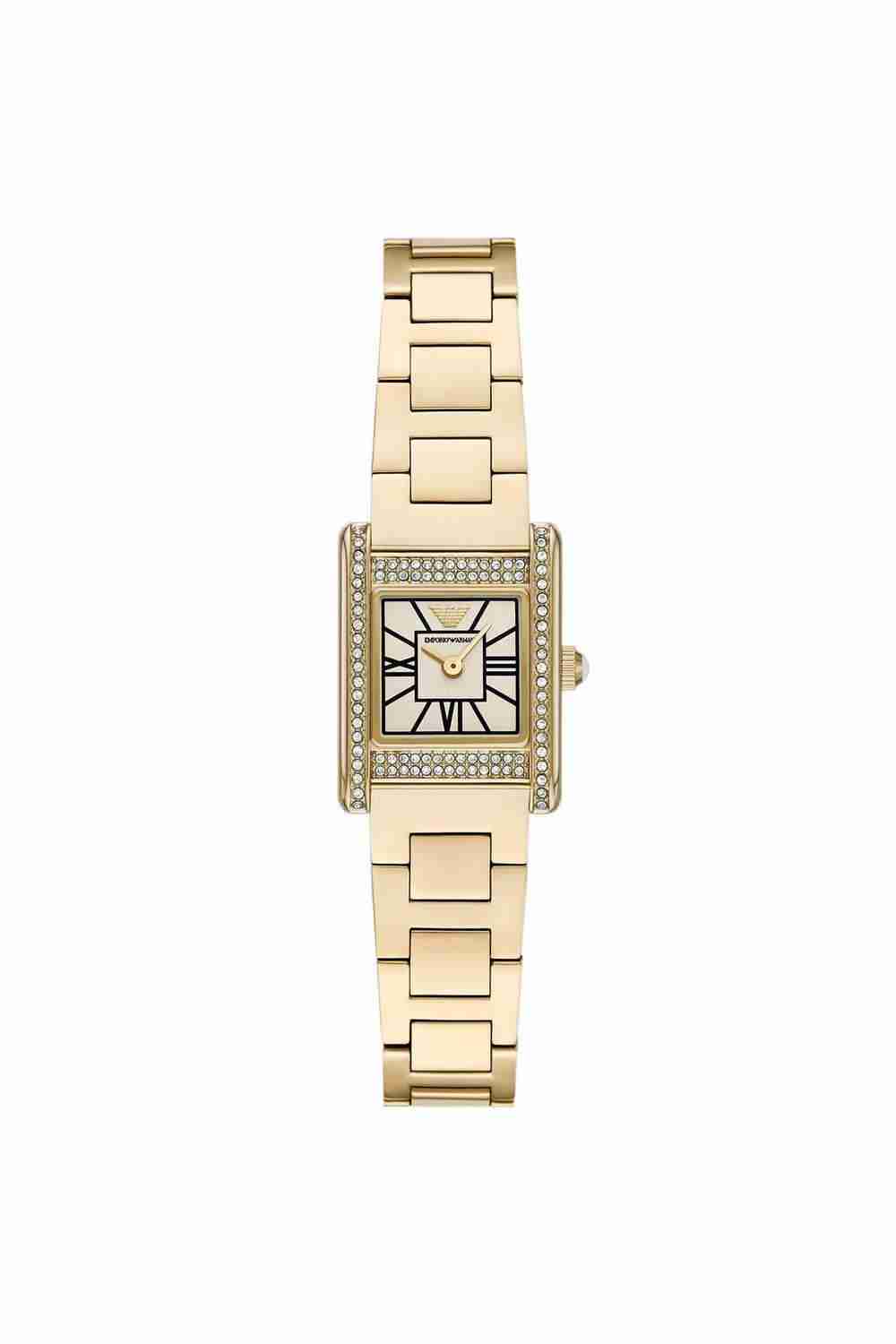 Women's 20 mm Analogue Quartz Watch - White Dial with Gold Stainless Steel Strap (WAR11663I)