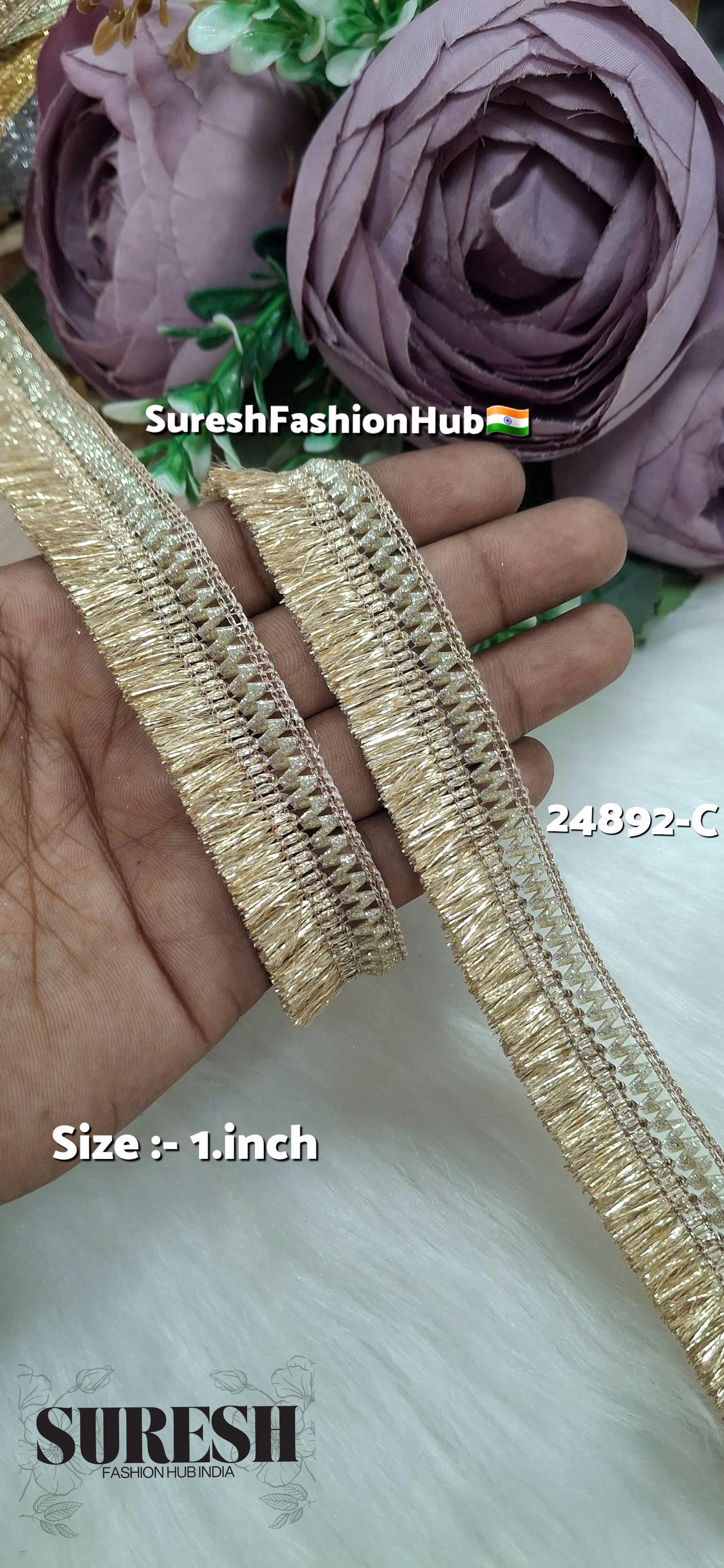 Pearl Badla Jhalar Lace