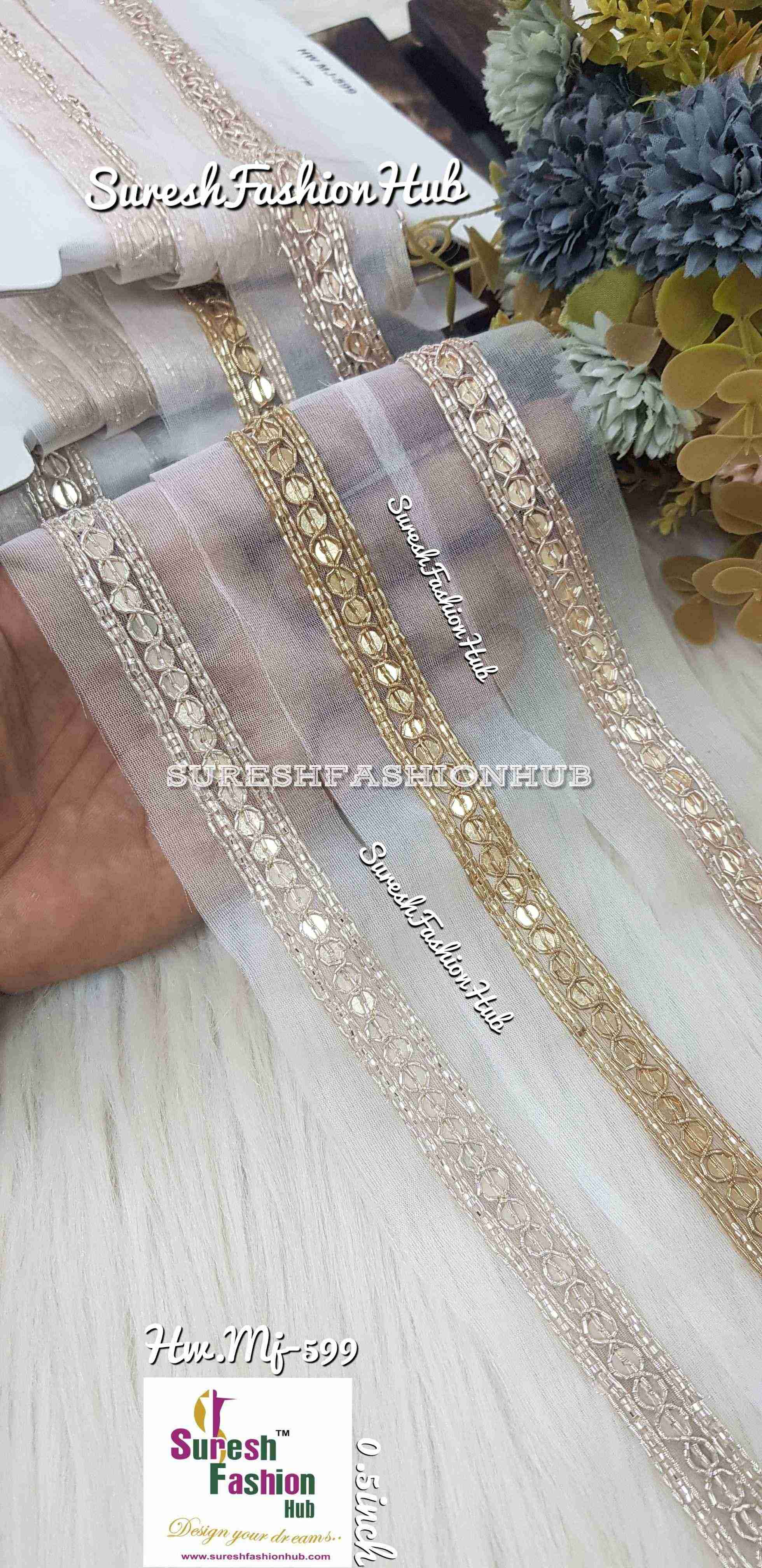 Rose Gold Elegance Handmade Sequin Lace