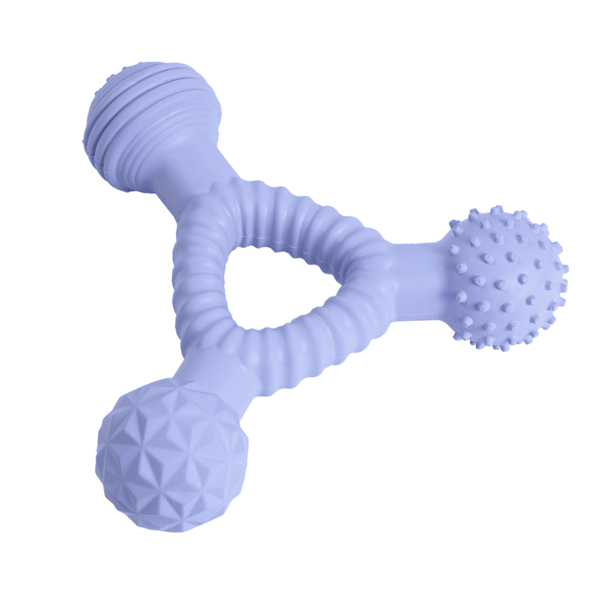 Ezra Play Dumbell- Purple Rubber Toy