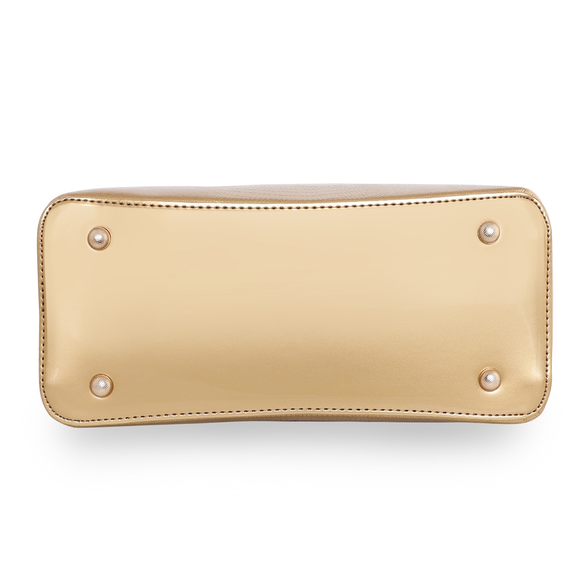 ESBEDA | ESBEDA Gold Color Solid Emoboss pattern Glossy Handbag For Women 5