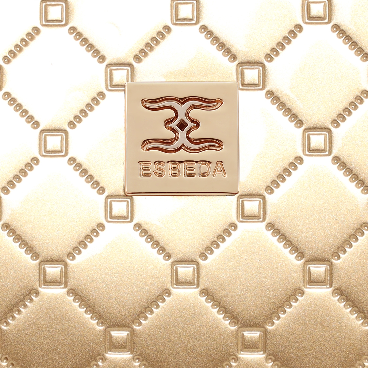 ESBEDA | ESBEDA Gold Color Solid Emoboss pattern Glossy Handbag For Women 6