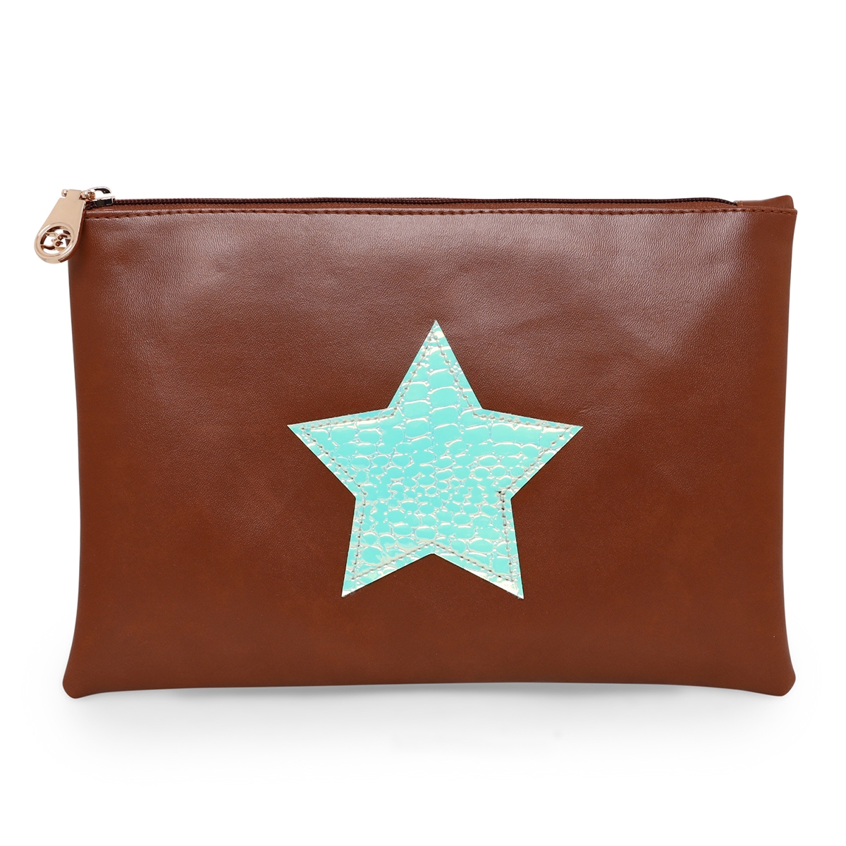 ESBEDA | ESBEDA  Tan Color  Solid Star Pouch Kit For Women 0