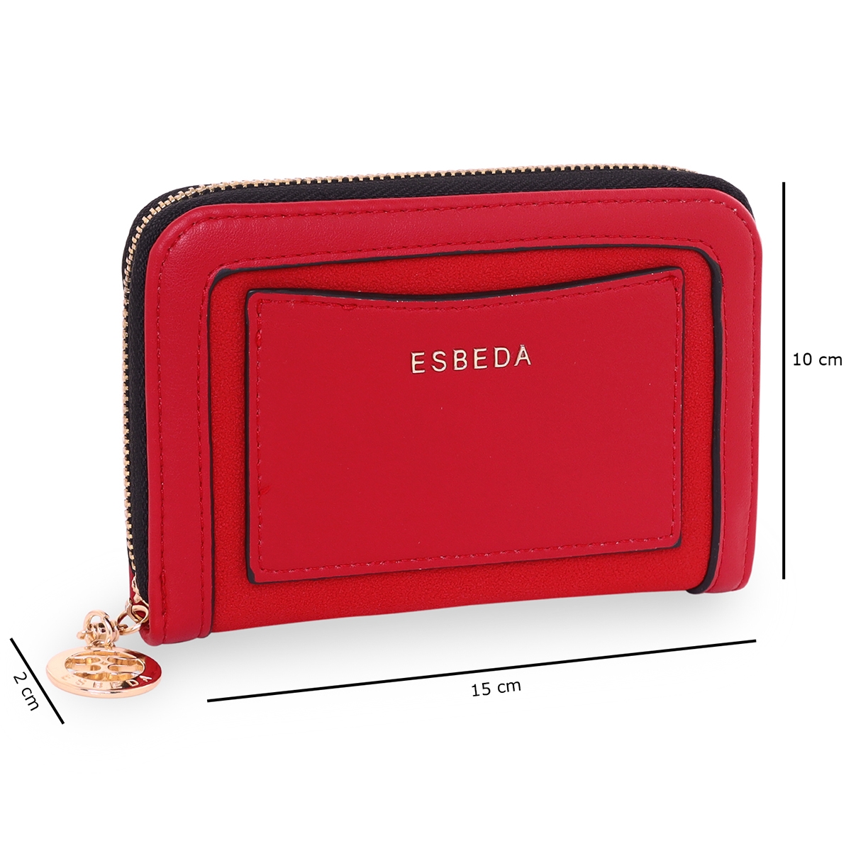 ESBEDA | ESBEDA Red Color Soft Suede Wallet For Women's- Small 1