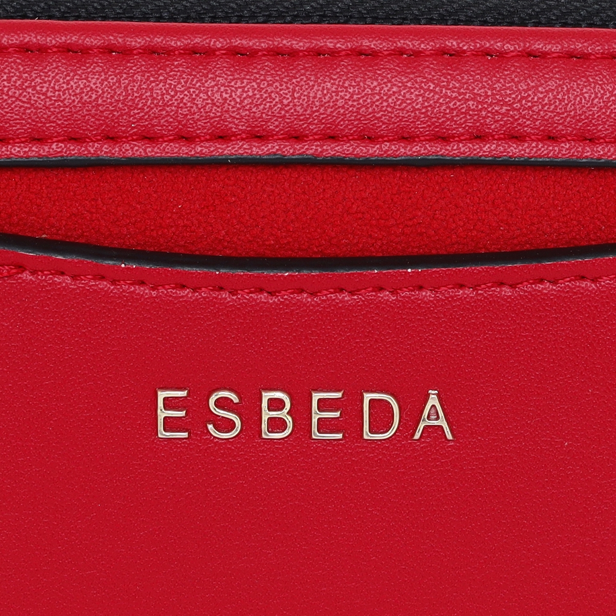 ESBEDA | ESBEDA Red Color Soft Suede Wallet For Women's- Small 6
