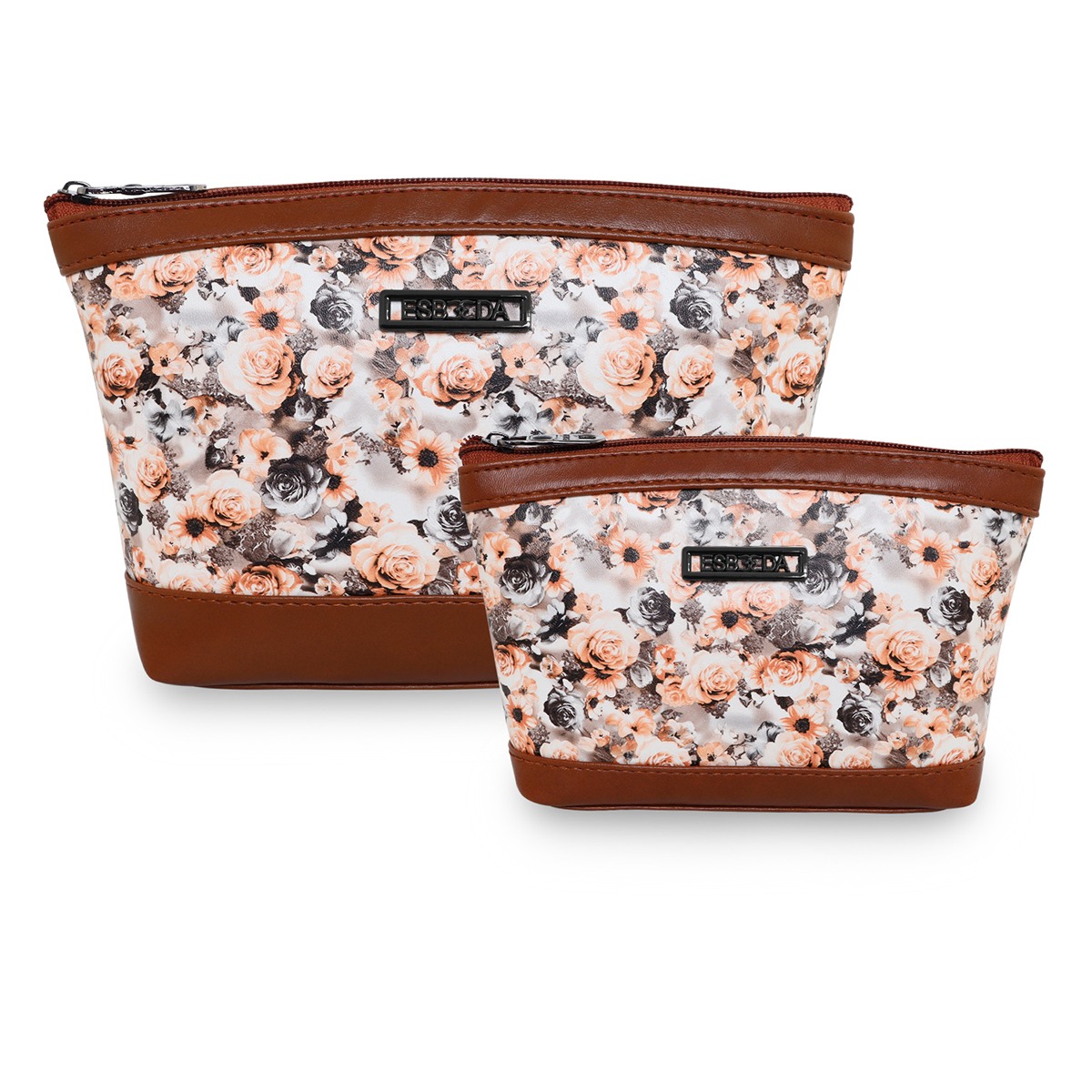 Women s Brown PU Printed Pouches