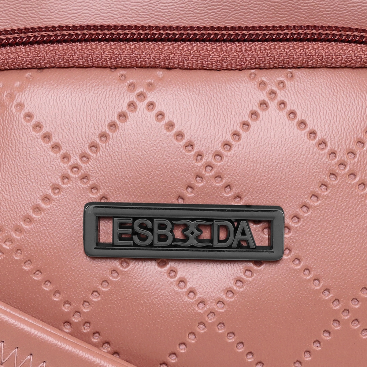 ESBEDA | ESBEDA Peach Color Solid Pattern Soft Crossbody Slingbag For Women 6