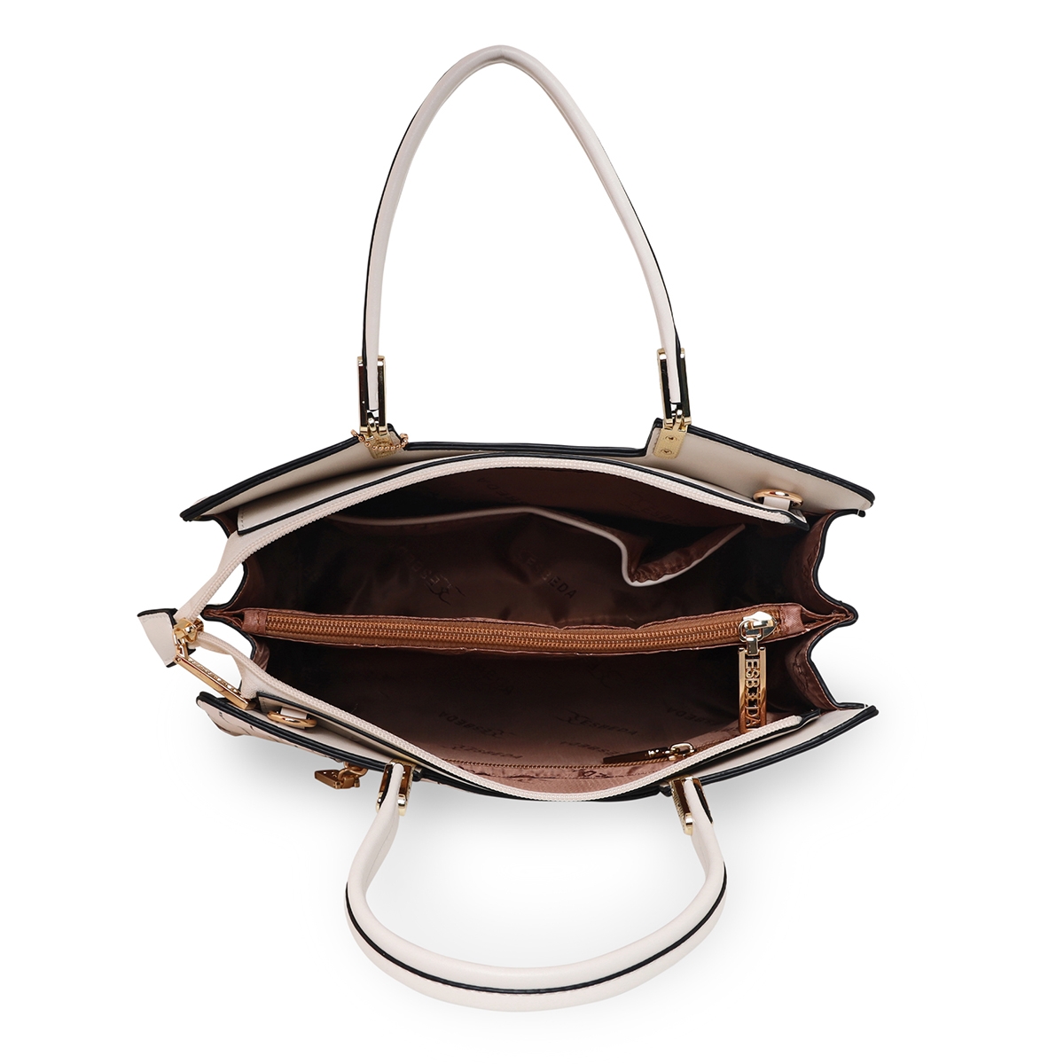 ESBEDA | ESBEDA Off White Color Solid Pattern Top Handle handbag For Women 4
