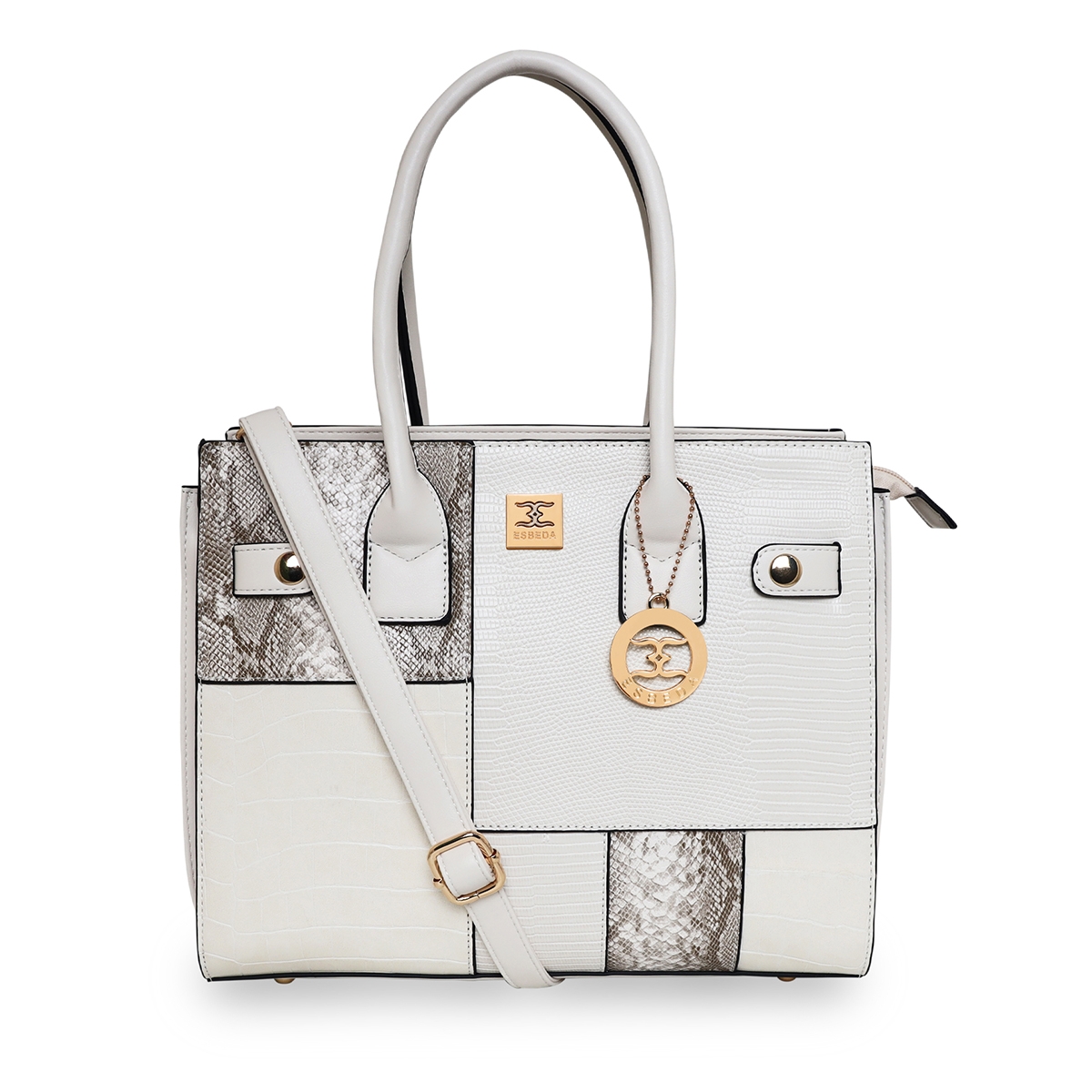 ESBEDA | ESBEDA Off White Color Solid Pattern Top Handle handbag For Women 0
