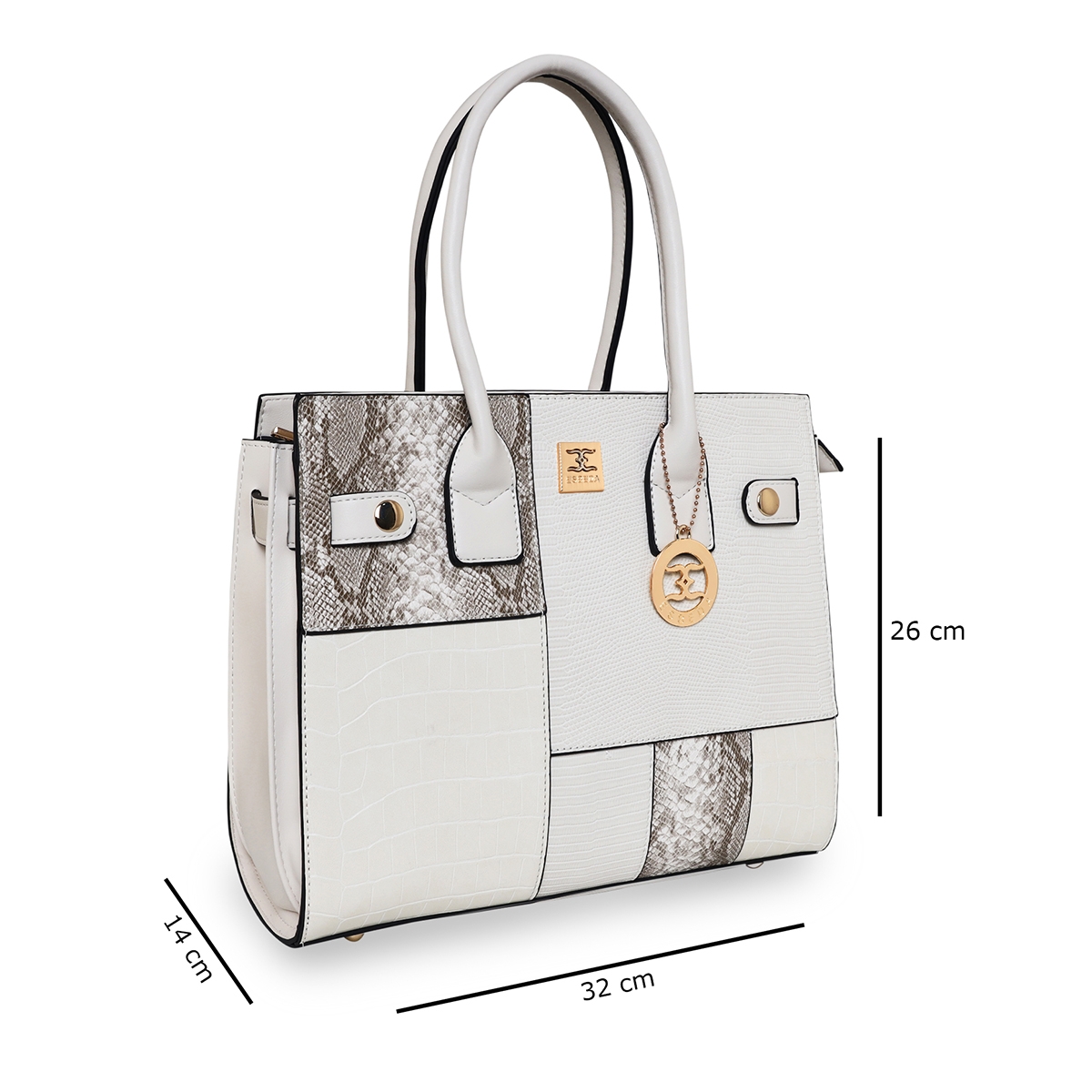 ESBEDA | ESBEDA Off White Color Solid Pattern Top Handle handbag For Women 1