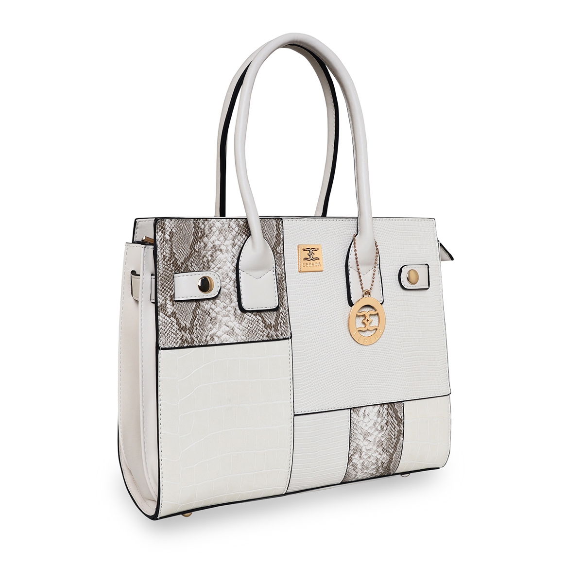 ESBEDA | ESBEDA Off White Color Solid Pattern Top Handle handbag For Women 7