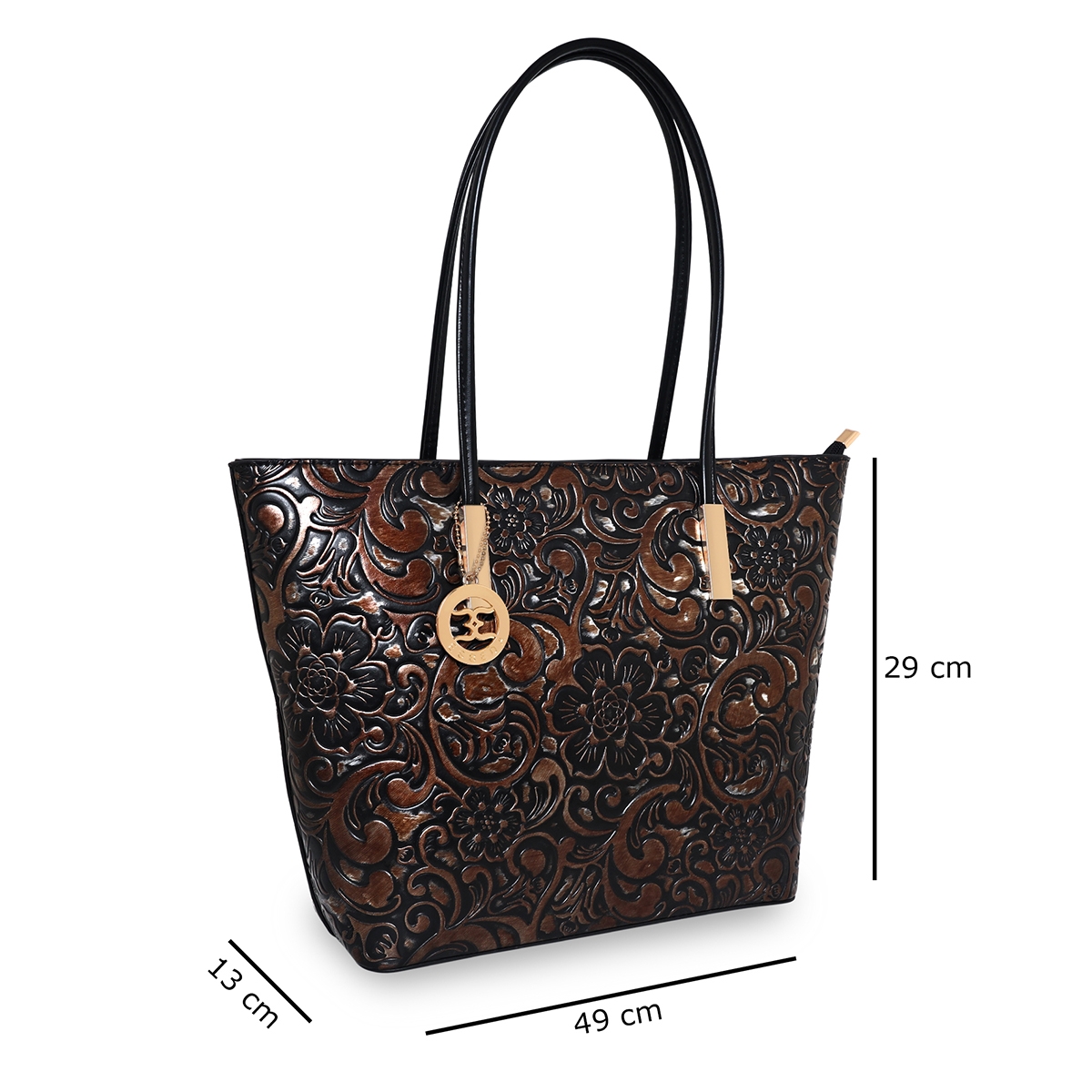 ESBEDA | Women's Brown PU Printed Handbags 1