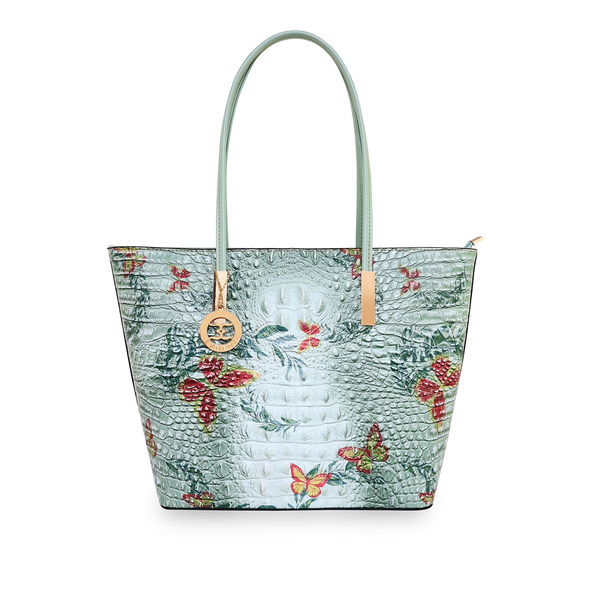 ESBEDA | Women's Green PU Printed Handbags 0