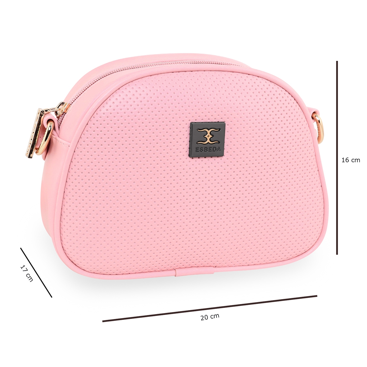 ESBEDA | Women's Pink PU Solid Sling Bags 1