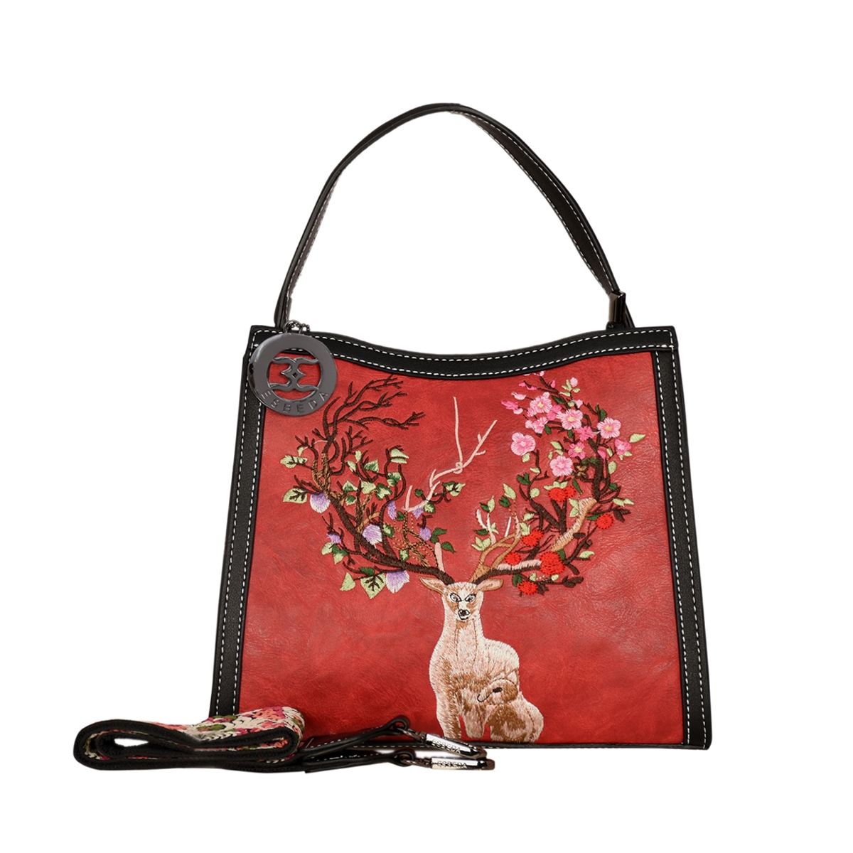 ESBEDA | ESBEDA Red Color Embroidery Dear Handbag For Womens 0