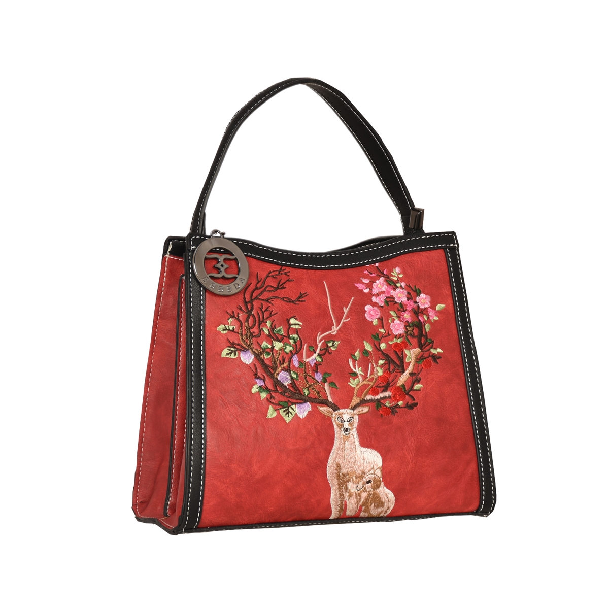 ESBEDA | ESBEDA Red Color Embroidery Dear Handbag For Womens 7