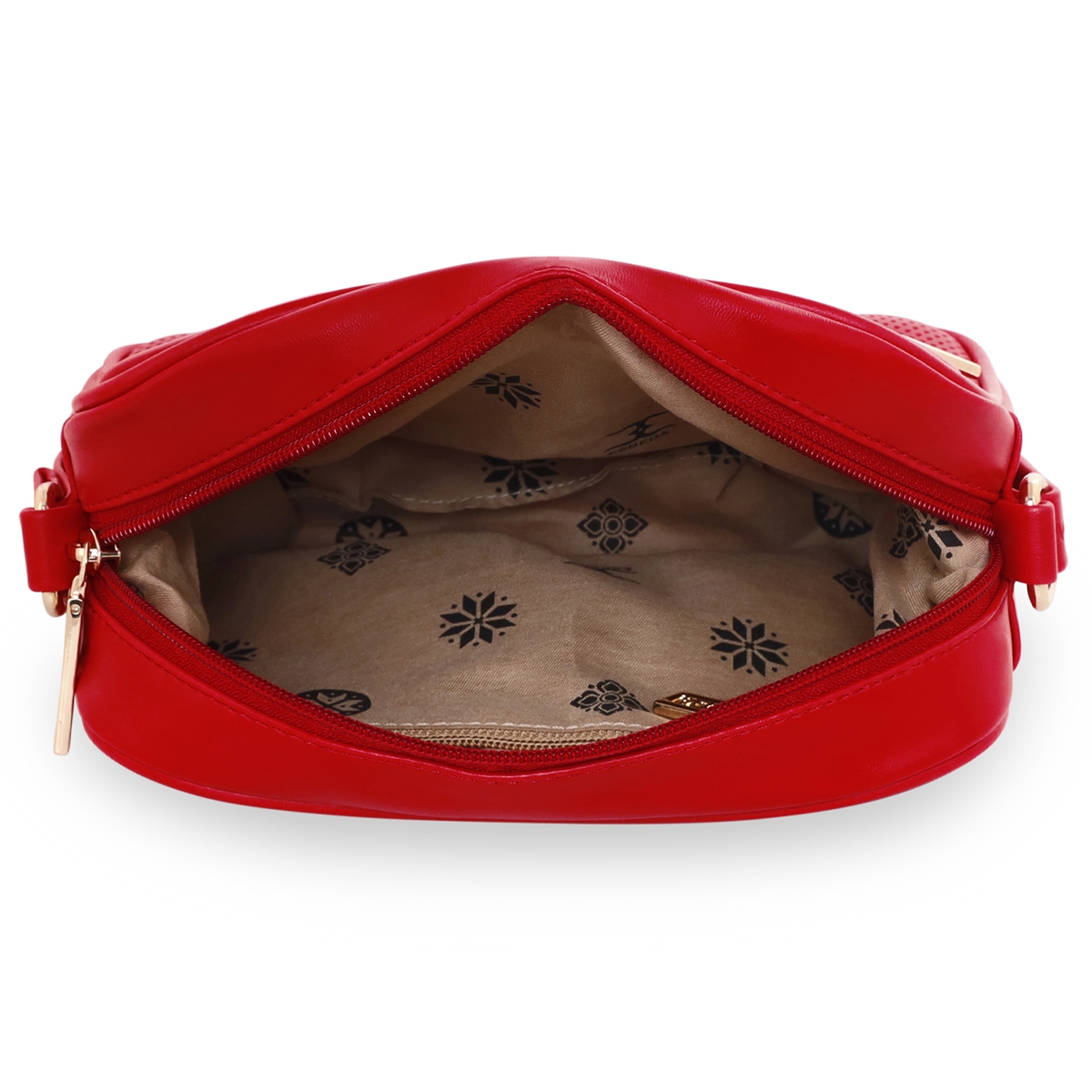 ESBEDA | Women's Red PU Solid Sling Bags 4