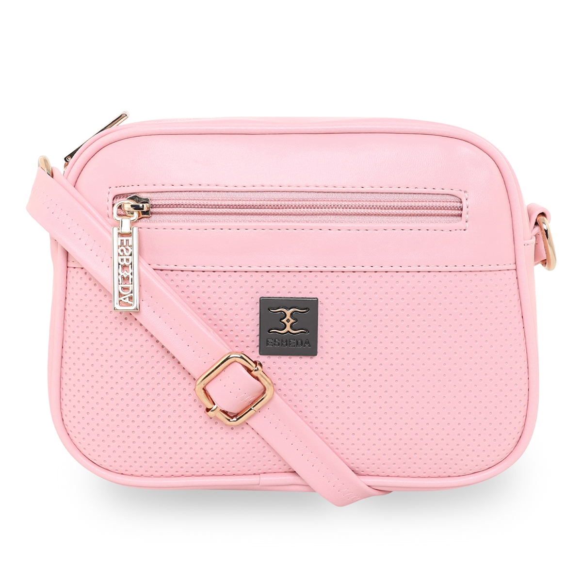 ESBEDA | Women's Pink PU Solid Sling Bags 0