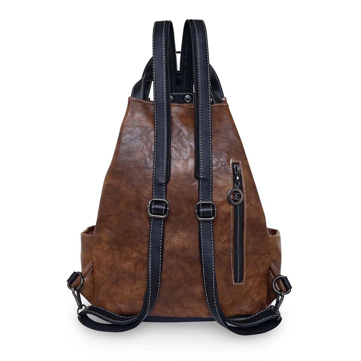 Floral embroidery online leather backpack