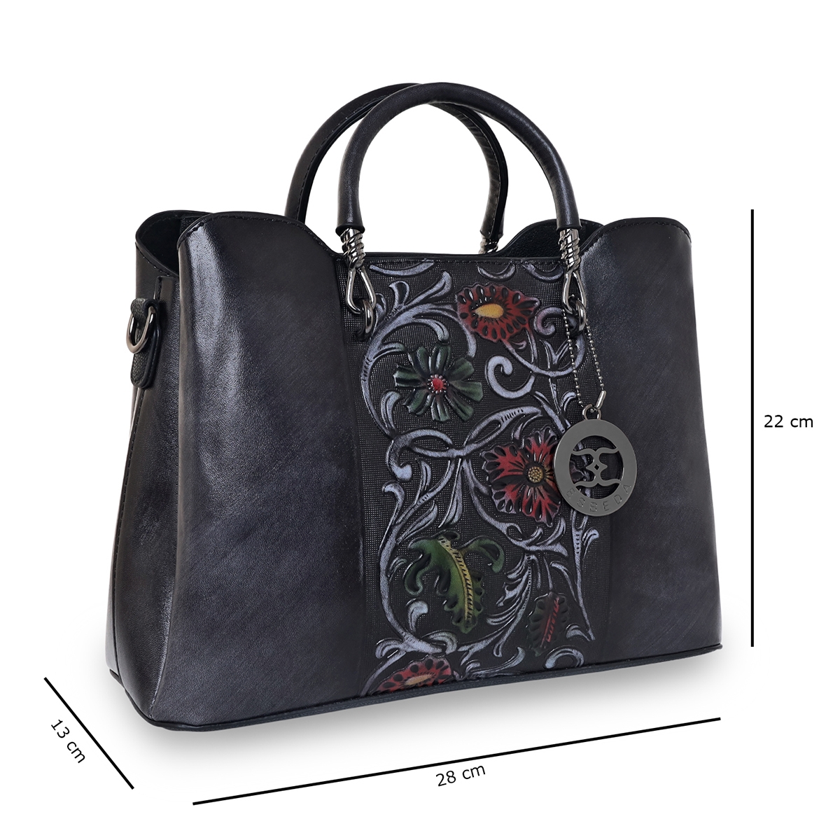 ESBEDA | ESBEDA Black Color Floral Embossed Handbag For Women 1