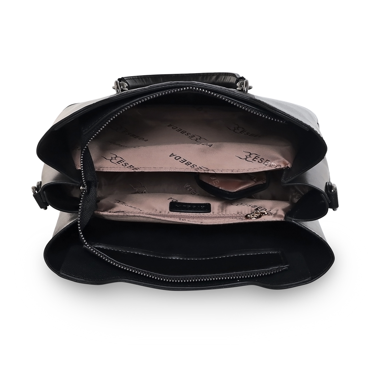 ESBEDA | ESBEDA Black Color Floral Embossed Handbag For Women 4