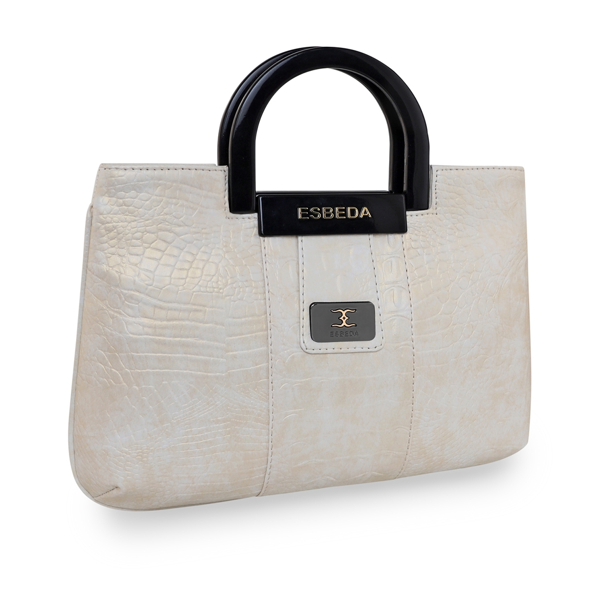 ESBEDA | Women's White PU Solid Handbags 7