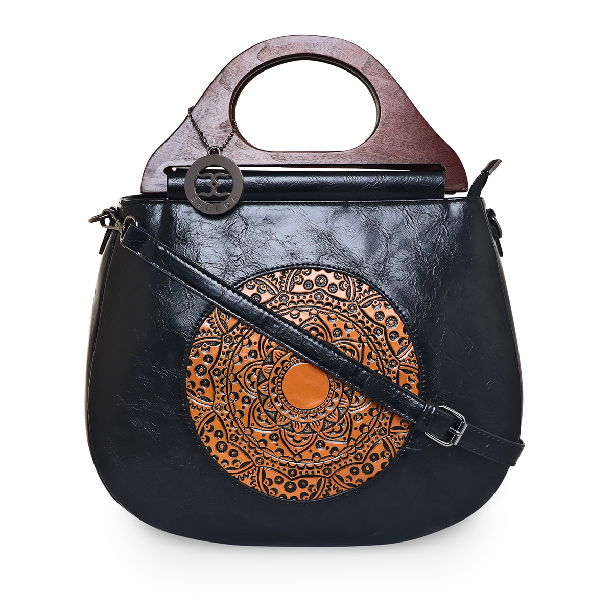 ESBEDA | ESBEDA Black Color Floral Embroidery Pattern Handbag for Women  0
