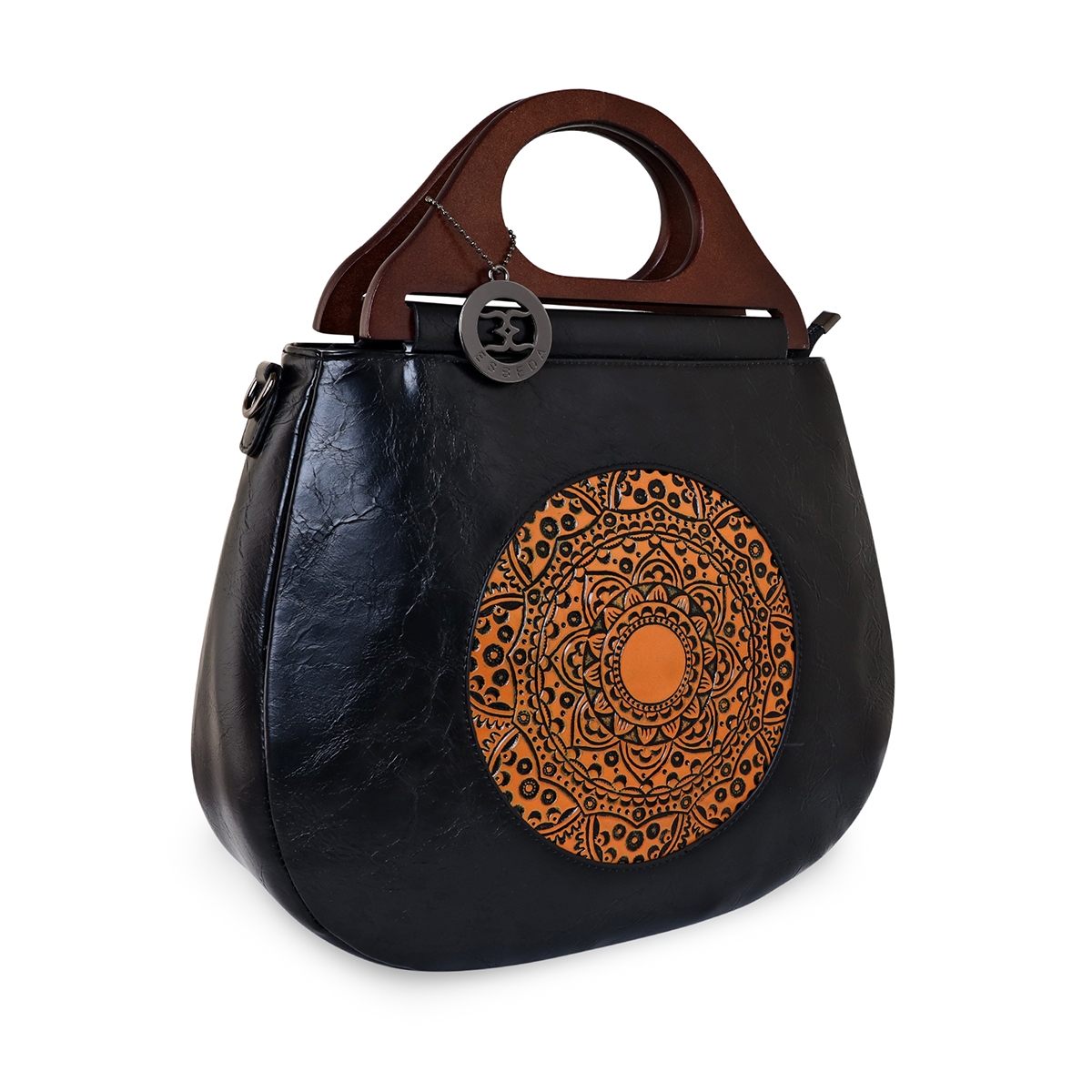 ESBEDA | ESBEDA Black Color Floral Embroidery Pattern Handbag for Women  7