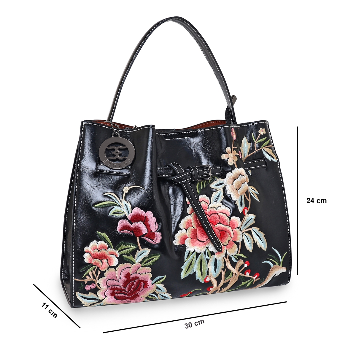 ESBEDA | Women's Black PU Solid Handbags 1