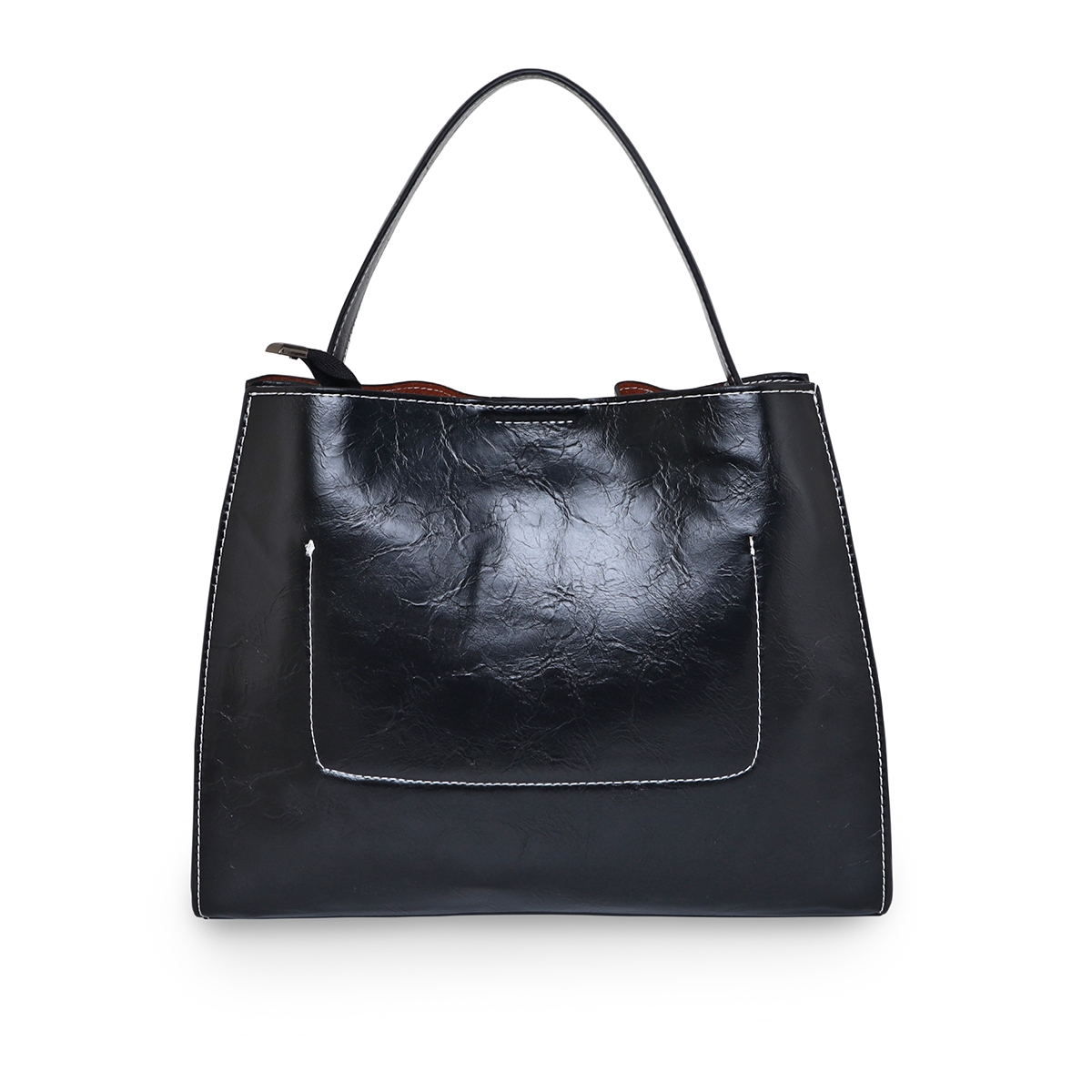 ESBEDA | Women's Black PU Solid Handbags 2